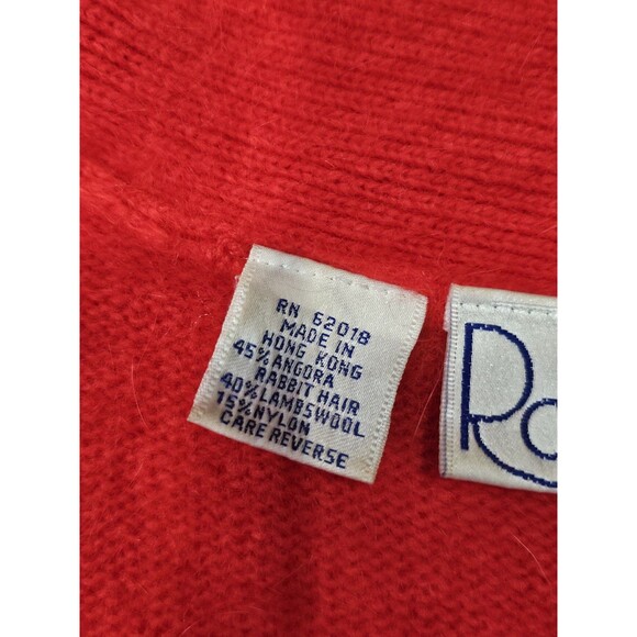 Rafaella 2X Fuzzy Angora Rabbit Hair Lambswool Vest Cardigan Sleeveless Sweater - Picture 4 of 14